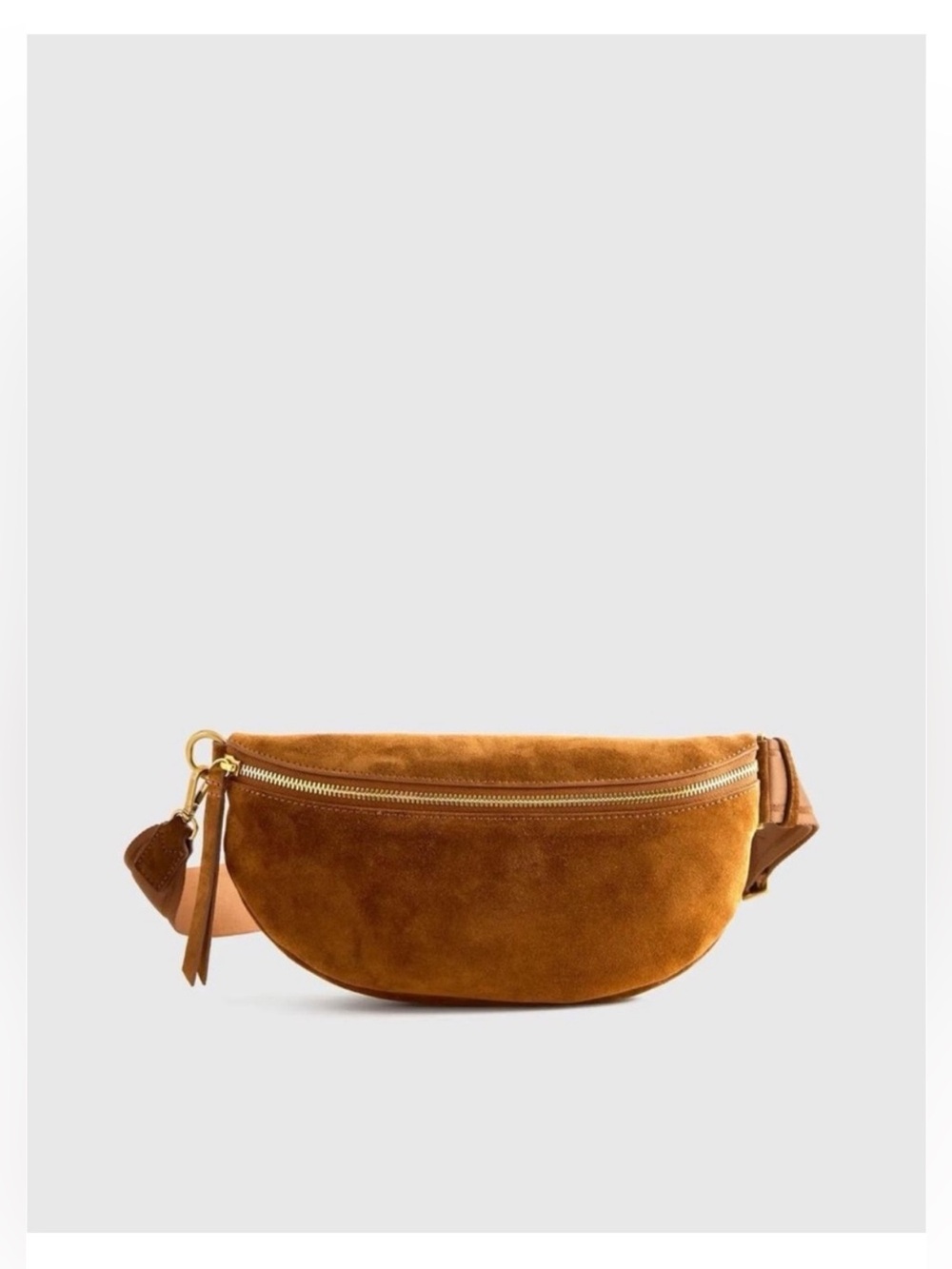 Quince Quinn Suede Sling Bag in Whiskey